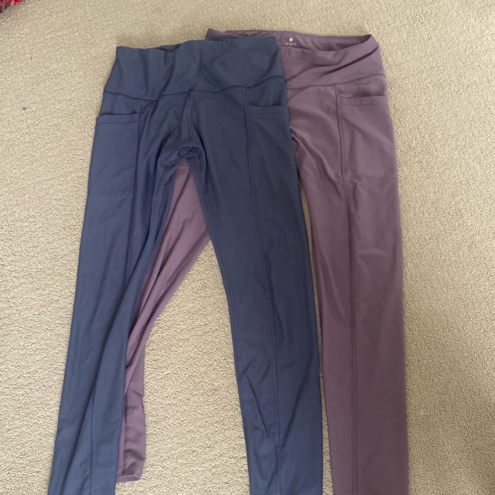 Two Apana Yoga Medium Full Length Leggings